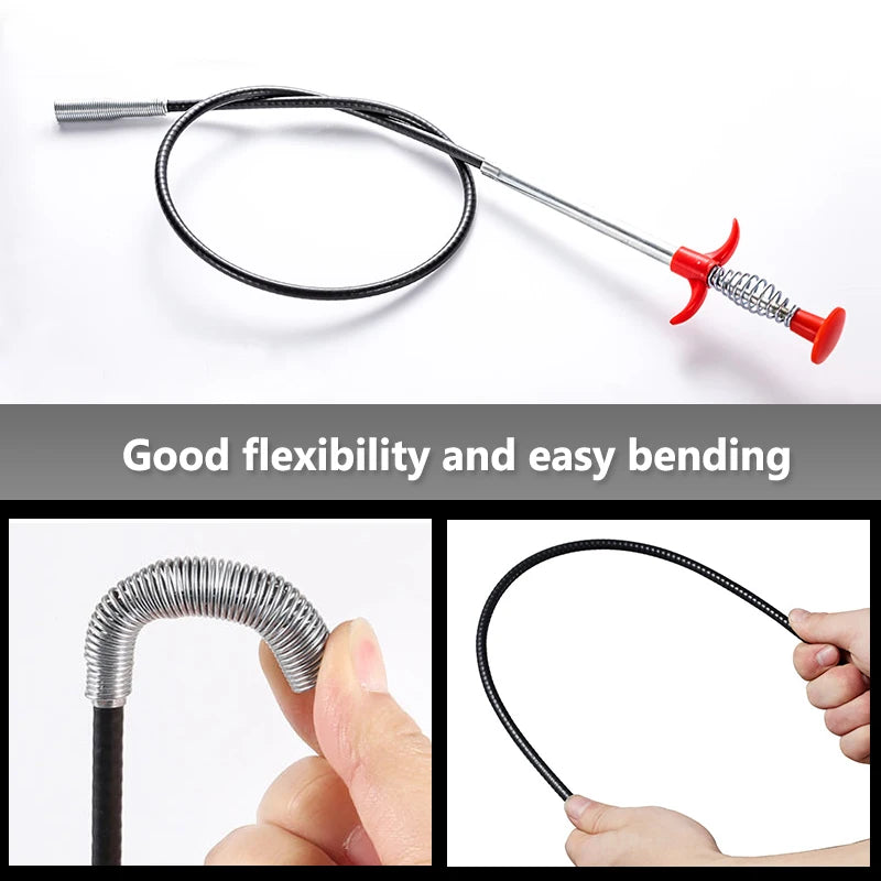 Spring Pipe Dredging Tools Drain Snake Drain Cleaner Sticks Clog Remover Cleaning Hou lifestyle view