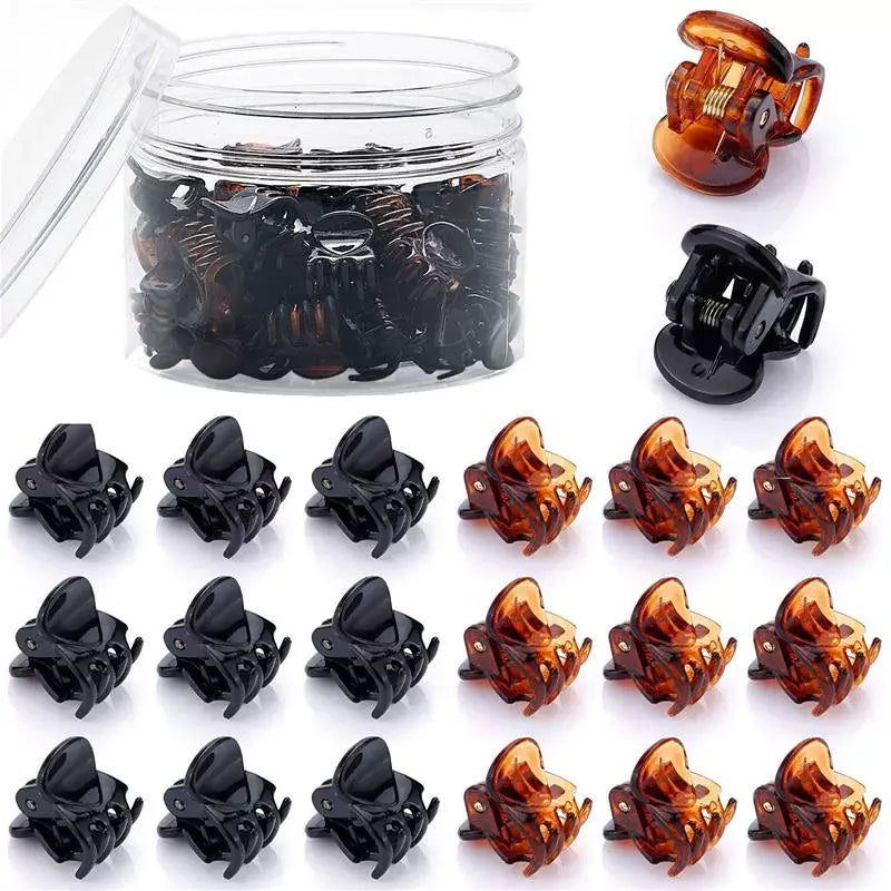 10-100pcs Small Hair Claw Clips for Women Girls Korean Mini Black Transparent Plastic Clips Hairpin Kid Hair Styling Accessories