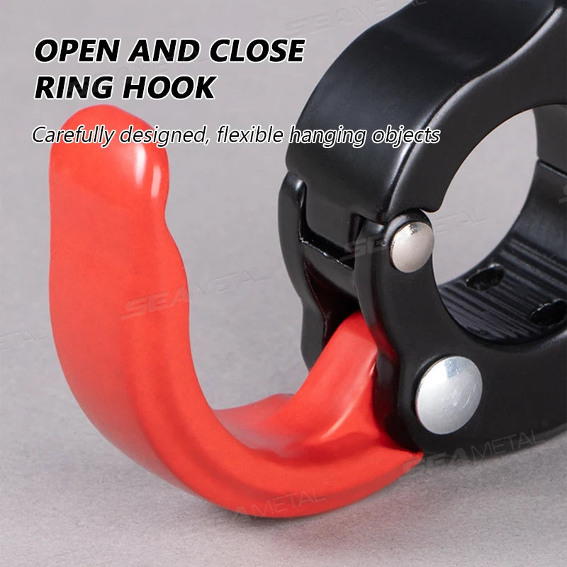 SEAMETAL Replaceable Bikes Hanging Bag Hook Multi-function ABS/Aluminum Motorcycle Hanger Hook Helmet Hooks for Motorcycle Bikes