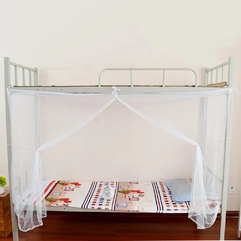 Mosquito Net for Bed Full Queen Size | 4 Corner Post Canopy Netting White alternate view