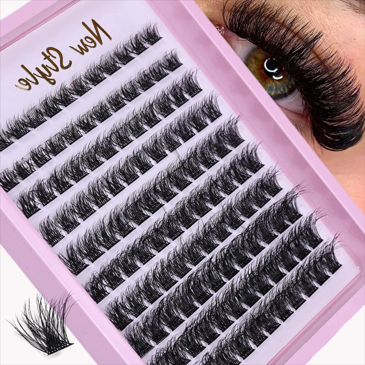 Lash Clusters D Curl Individual Lashes Fluffy Volume DIY Eyelash Extensions Thick Cluster Lashes for