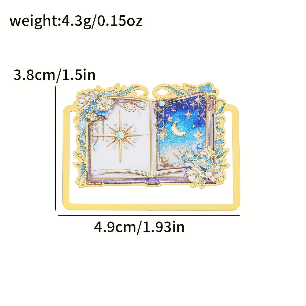 Magic Knight Crescent Moon Bookmark Enchanting Themed Page Holder for Women Readers additional angle