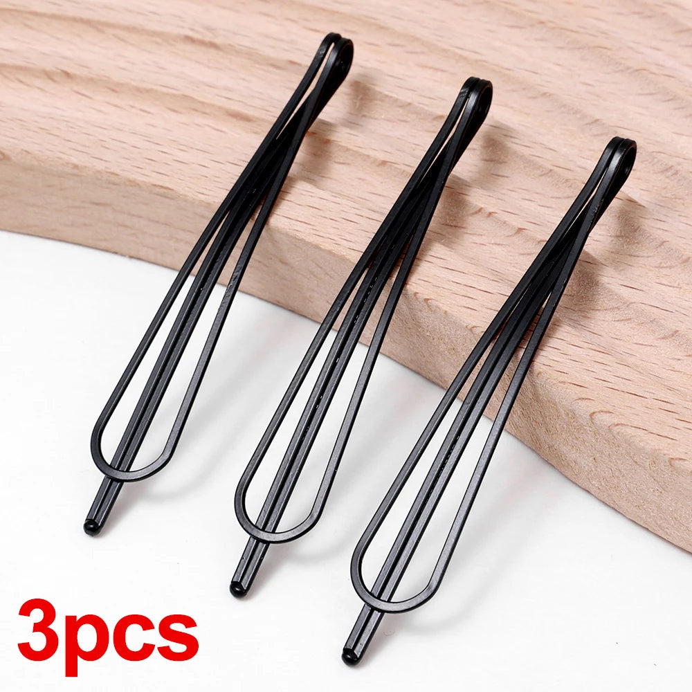 Black Hairpins Barrette for Women Hair Clip Lady Bobby Pins Invisible Wave Curly Brid alternate view