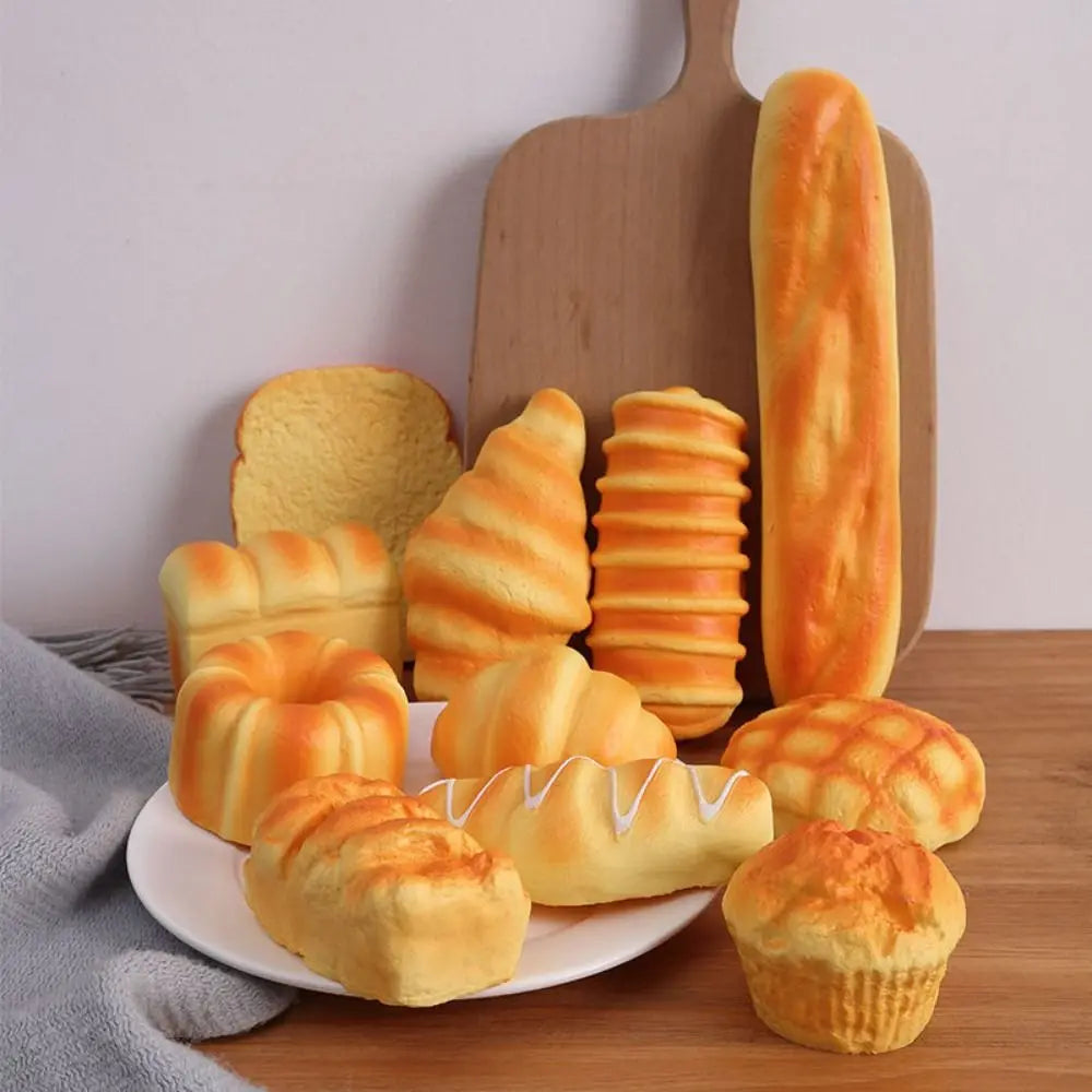 Stretch Squeezing Simulation Bread Squeeze Toy Fake Food Model Simulated Food Breakfast Squeeze Sens