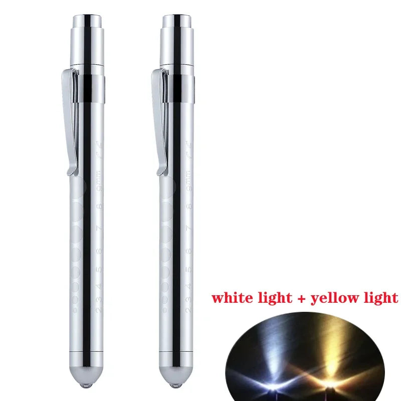 2Pcs Medical Pen Light Flashlight | LED Diagnostic Torch with Pupil Gauge for Doctors lifestyle view