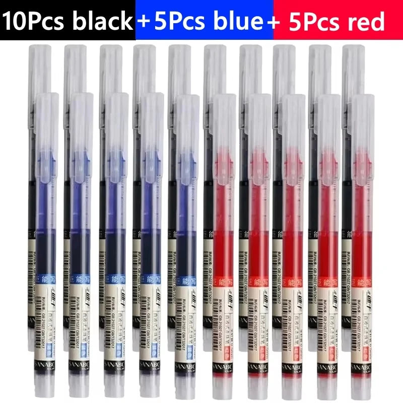 Needle Gel Pens Straight Liquid Ballpoint Pen Kawaii Stationery School Office lifestyle view