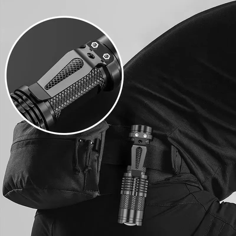 2000LM Mini Flashlight Rechargeable | Bright LED Tactical Torch with USB Charging lifestyle view
