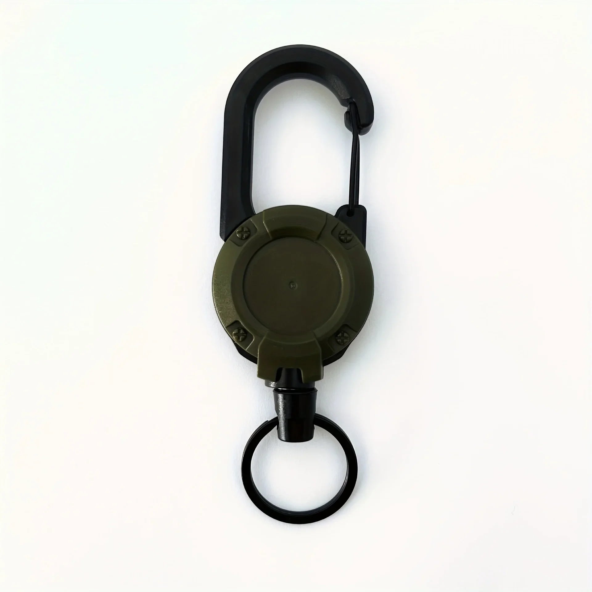 1/2/4pcs Extendable Retractable Holders Keychain Badge Reels Heavy Duty Clip With Carabiner Key Chain For Men Outdoor Bags