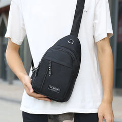 Men's Travel Sling Bag | Multifunctional Crossbody Chest Pack close-up view