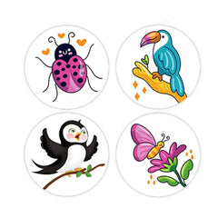 Teacher Reward Stickers for Kids | 100-500pcs Cute Animal Motivational Stickers close-up view