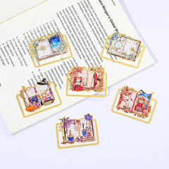 Magic Knight Crescent Moon Bookmark Enchanting Themed Page Holder for Women Readers Pe close-up view