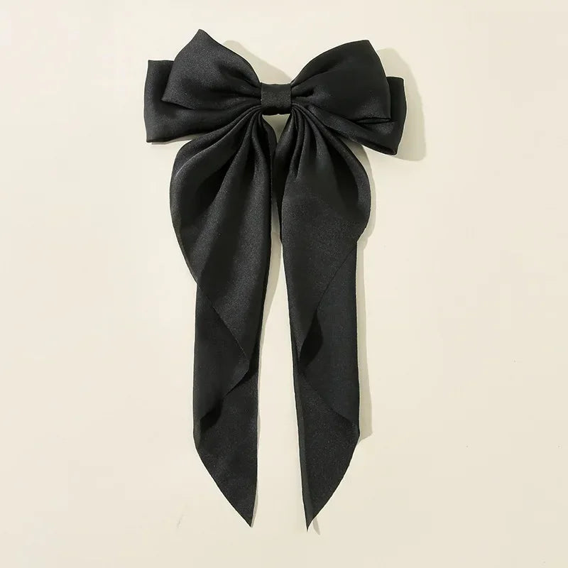 Satin Bow Hair Clips for Women Girls