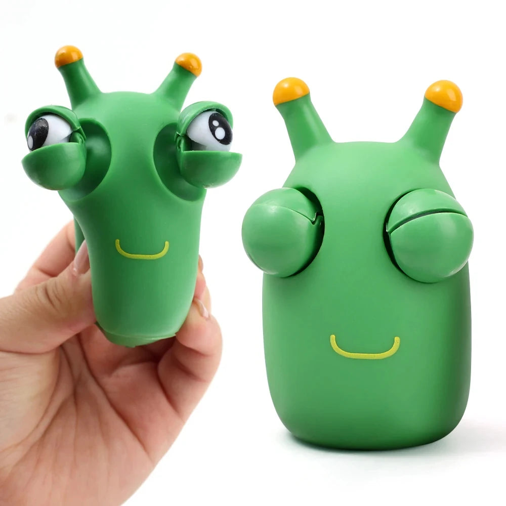 Creative Explosive Eye Worm Squeeze Pinch Toy Funny Novelty Eye Popping Caterpillar T lifestyle view