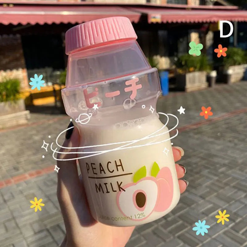 480ml Plastic Cute Yogurt Water Bottle Tour Drinking Bottle Yakult Shape Kawaii Milk lifestyle view