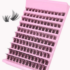 Lash Clusters 120Pcs D Curl Fluffy Volume Individual Lashes Natural Wispy DIY Eyelash Extensions Cluster Lashes for Home Use