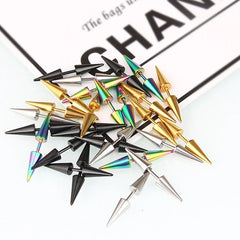 2PCs Classic Fashion Punk Rock Rivet Spike Tip Cone 316L Stainless Steel Women Men ea alternate view