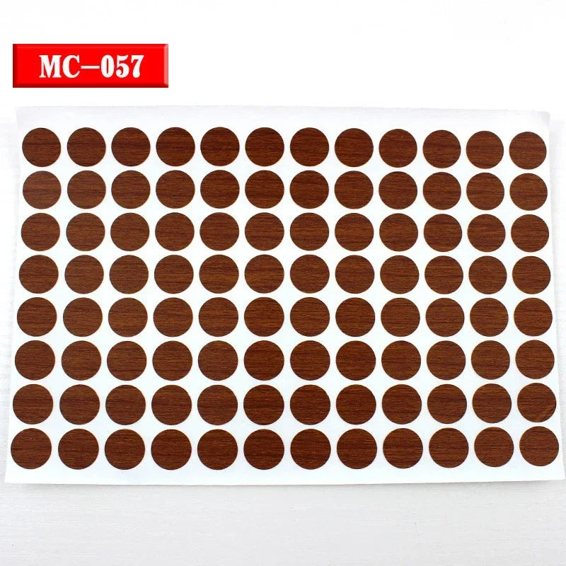 96Pcs 15mm Wood Furniture Screw Cap Covers | Self-Adhesive Hole Stickers for Desk Cab alternate view