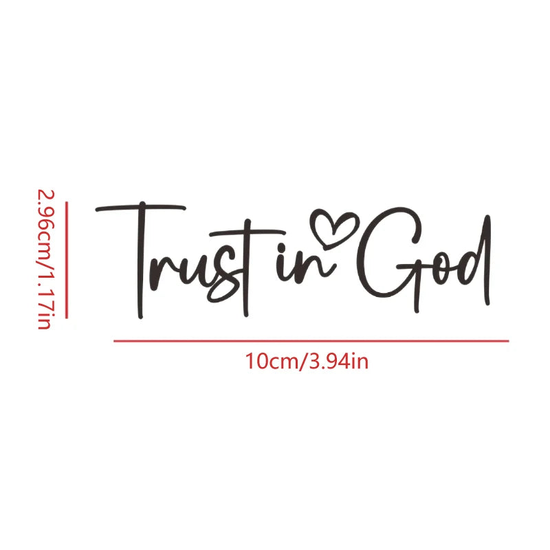 Trust In God Car Mirror Decal