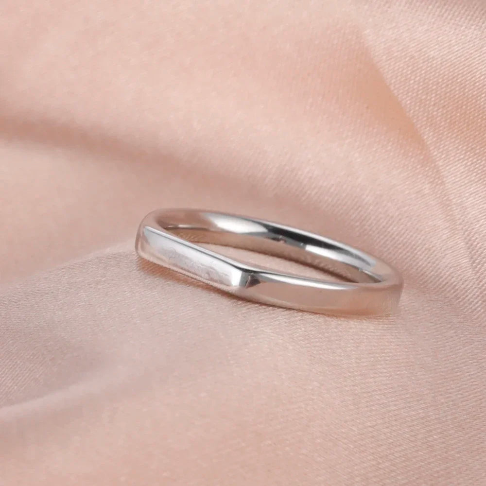 Skyrim Minimalist Signet Rings Women Men Stainless Steel Wide Rectangle Geometric Rings detail view