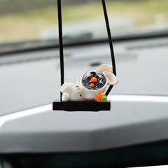 Funny Astronaut Cartoon Car Rearview Mirror Pendant alternate view