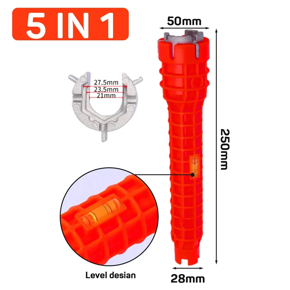 14 In 1 Faucet Sink Wrench | Multi-Use Plumbing Tool Kit for Bathroom and Kitchen detail view