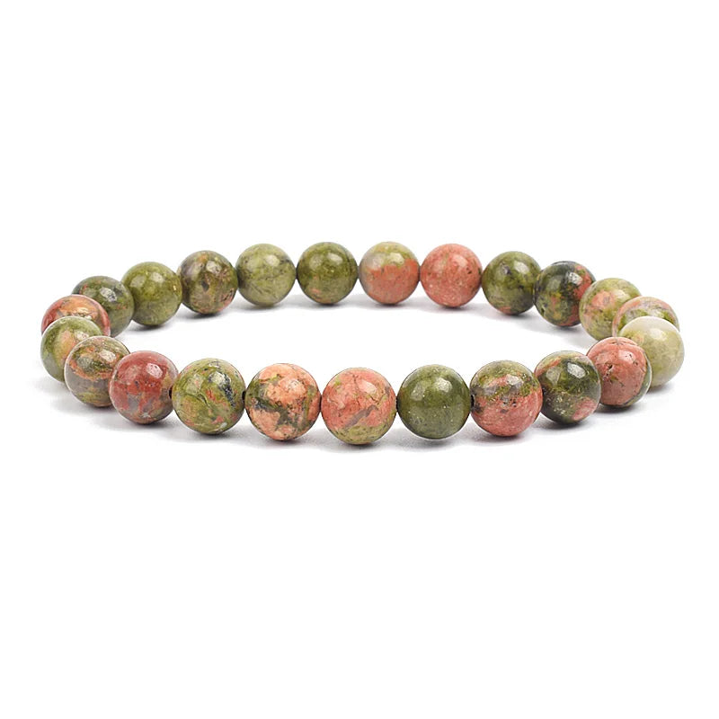 Natural Stone Beads Bracelet For Women Men Amethysts Crystal Quartzs Aquamarines Ja additional angle