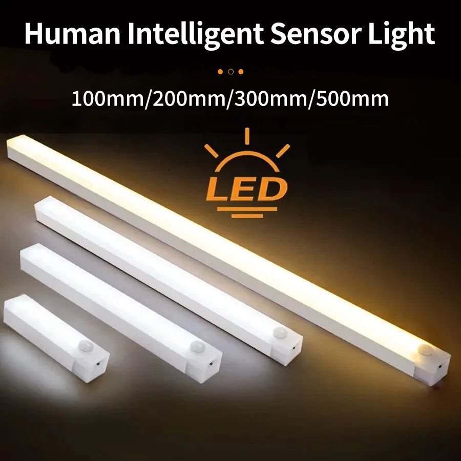 Rechargeable LED Motion Sensor Night Light | Magnetic Strip Light for Cabinet Bedside Closet
