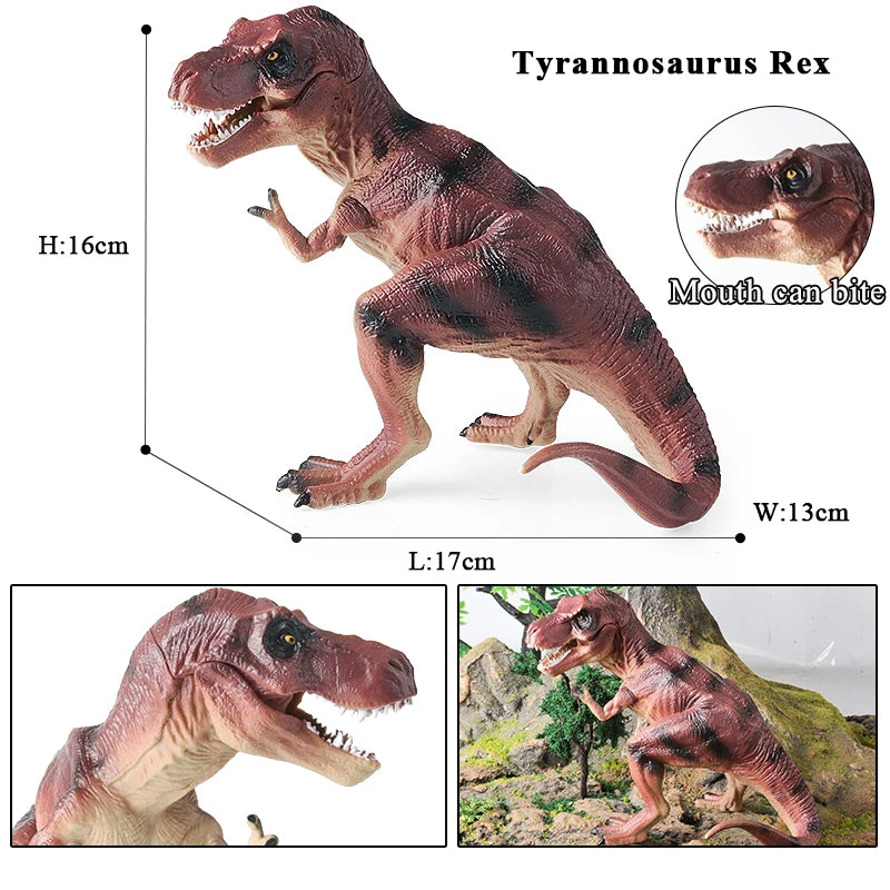 Oenux Jurassic Dinosaurs Action Figures Set | 5 Realistic PVC Models Collection Toy lifestyle view
