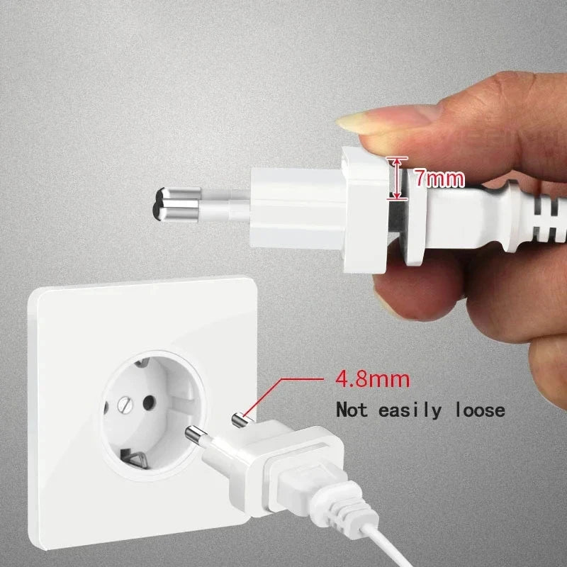 To Euro Europe Plug Converter Travel Adapter Power Converter Outlet additional angle
