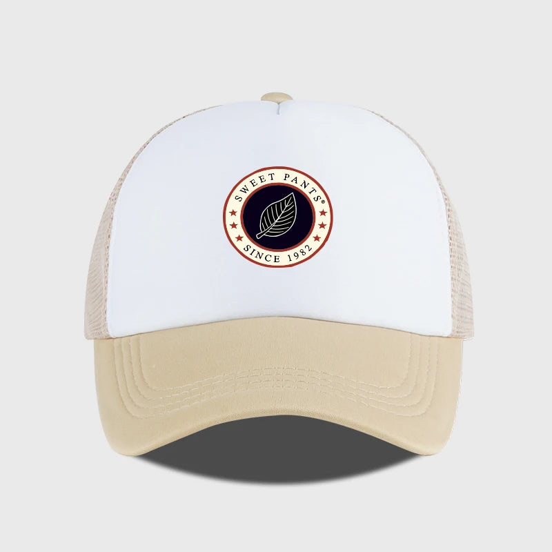 MLFO Sweet Pants Since 1982 Leaf Logo Sponge Mesh Cap | Spring/Summer Casual Sun Hat lifestyle view