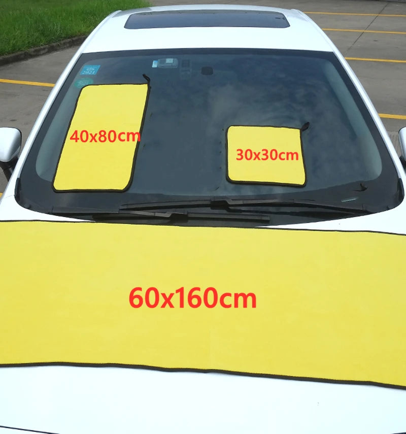 SEAMETAL 160x60CM Car Microfiber Towel Super Absorbent Car Cleaning Detailing Cloth D alternate view