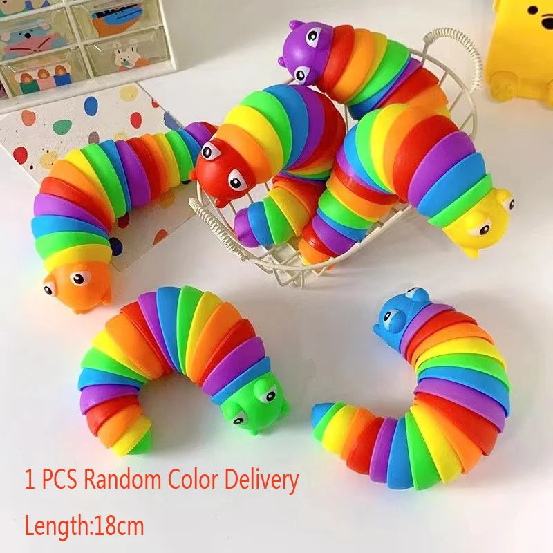 3D Sensory Stress Relief Slug Toy | Twistable Fidget Caterpillar for Anxiety detail view