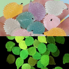 5/10PCS Luminous Mini Resin Hedgehogs Figures Glow in The Dark Tiny Resin Hedgehogsfor Dollhouse Mic