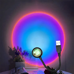 USB Sunset Light LED Rainbow Night Lamp | Photography Wall Atmosphere Decor alternate view
