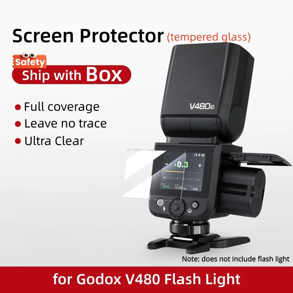 9H Tempered Film Glass Screen Protector Cap for Godox iT30Pro V480 V350 V1 V1Pro V685II V850III V860III TT600 XPro X3 V100 X3Pro