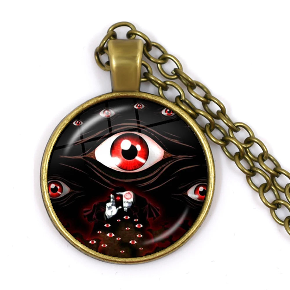 Hellsing Alucard Pentagram Pendant Necklace 25mm Glass Cabochon Pentagram Statement P lifestyle view