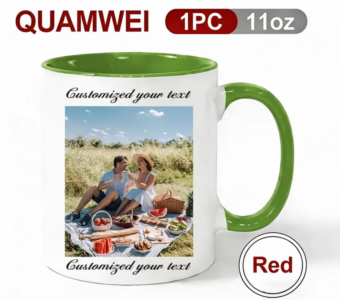 Customizable Photo Mug | Personalized Gift for Valentine's Day close-up view