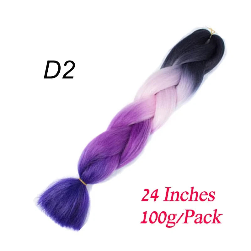 Lihui Pre Stretched Jumbo Braid Hair Extensions 24 inch | Kanekalon Synthetic Hair for African Braids