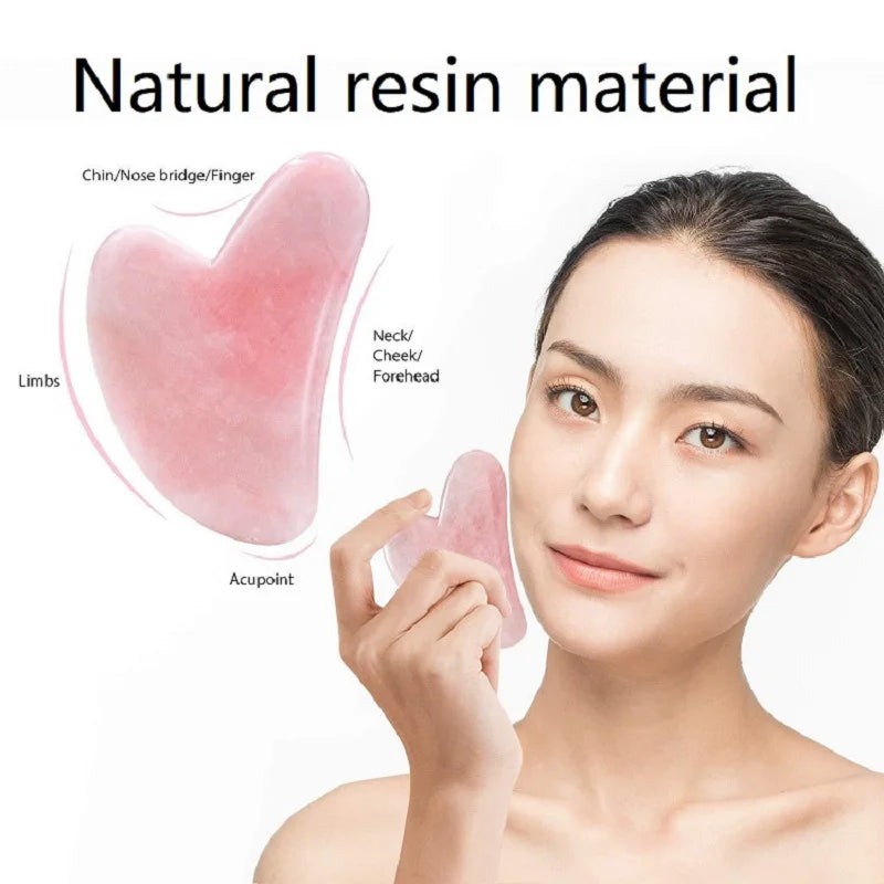 Resin Gua Sha Stone | Face Roller and Gouache Scraper Tool additional angle