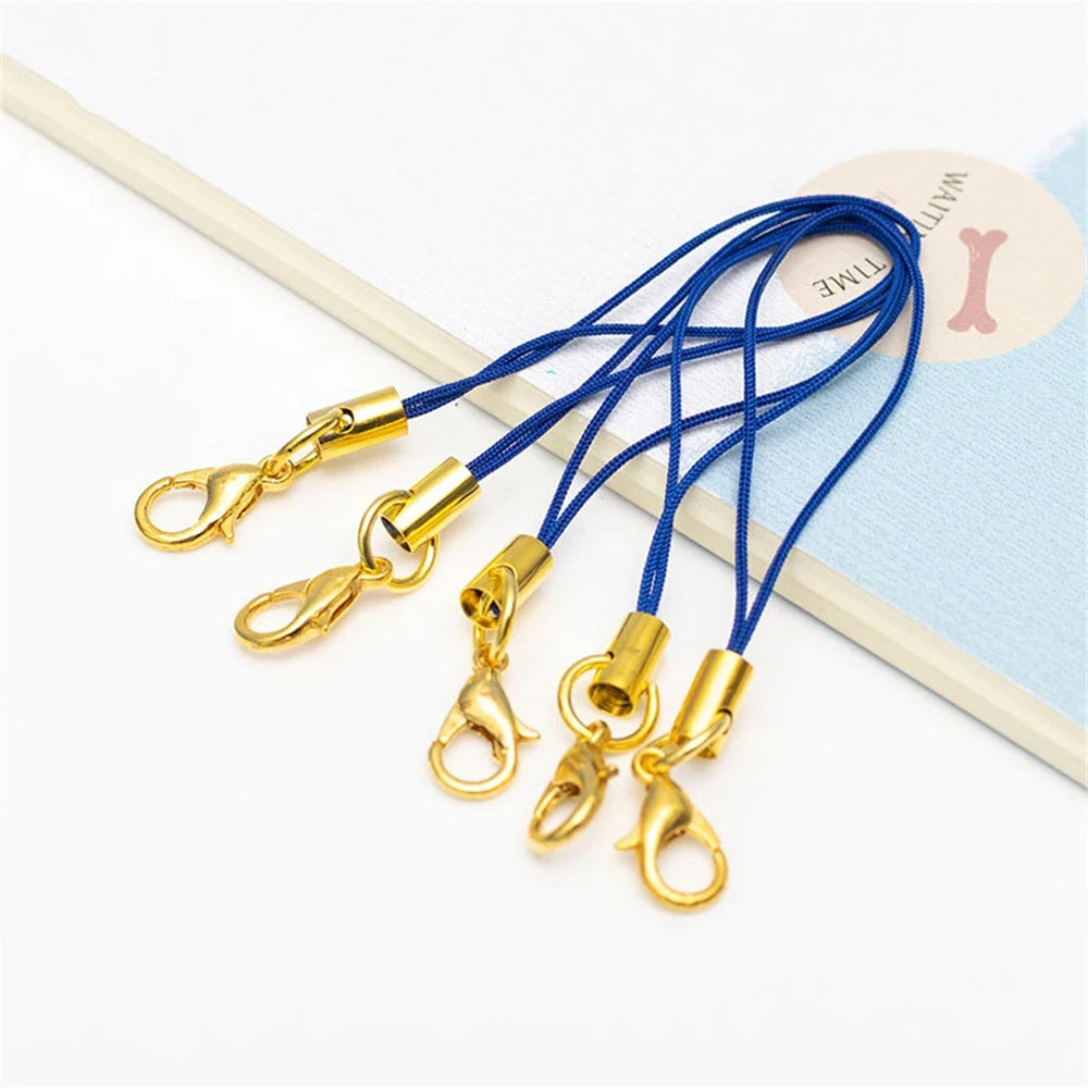 50pcs Cell Phone Lanyard Strap String Mobile Hook With Lobster Clasp Ring Keychain additional angle