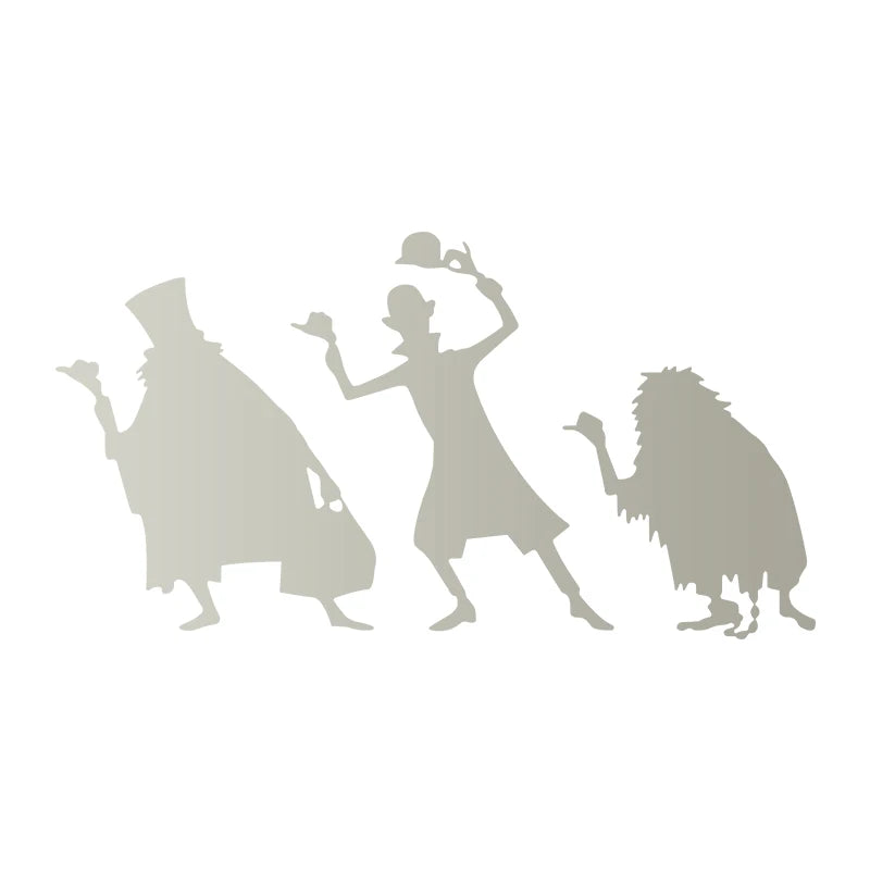 Cartoon Hitchhiking Ghosts Vinyl Sticker | Car Window Decoration close-up view