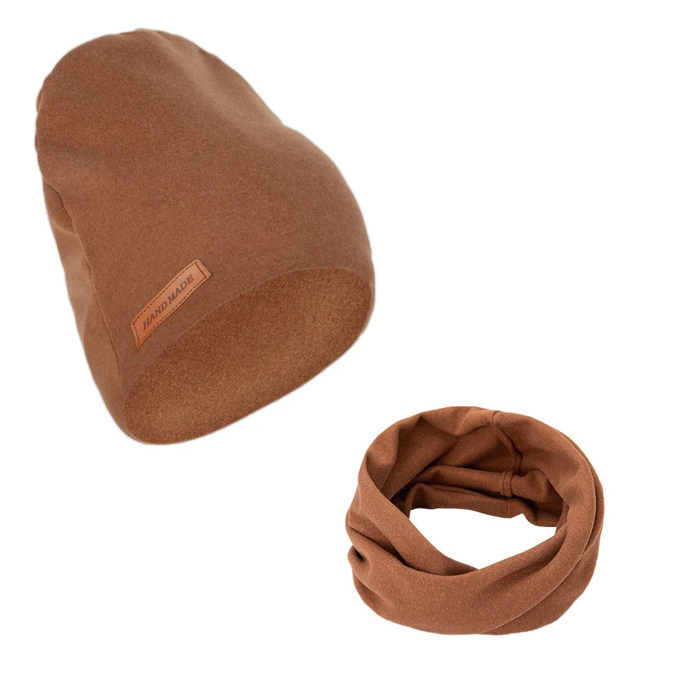 Soft Baby Turban Hat and Scarf Set | Faux Cashmere Winter Headwear for Newborns and K alternate view