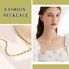 Daisy Chain Necklace Women, Stainless Steel Flower Shape Collar Fashion New 2022 detail view
