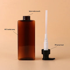 Square Soap Dispenser | Refillable 400/500ml Bathroom Pump Bottle close-up view