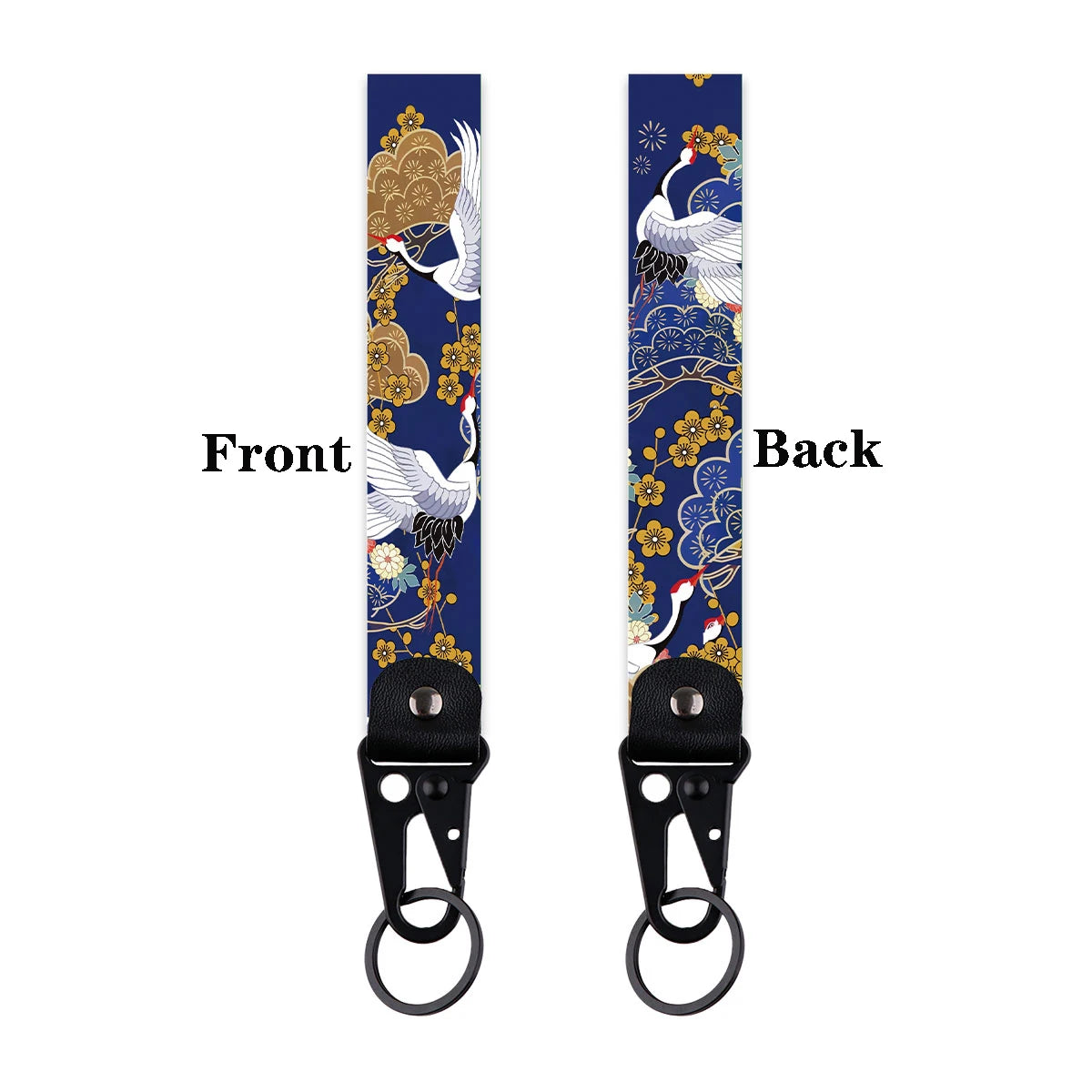 Artistic Keychain Set | Crane Car Koi Fish Dragon Jewelry Key Rings additional angle
