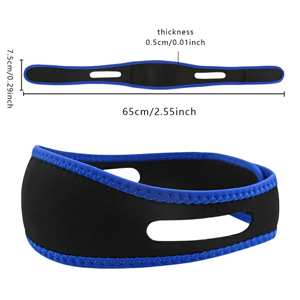 Adjustable Anti-Snoring Chin Support Belt | Facial Lifting and Stretching Belt additional angle