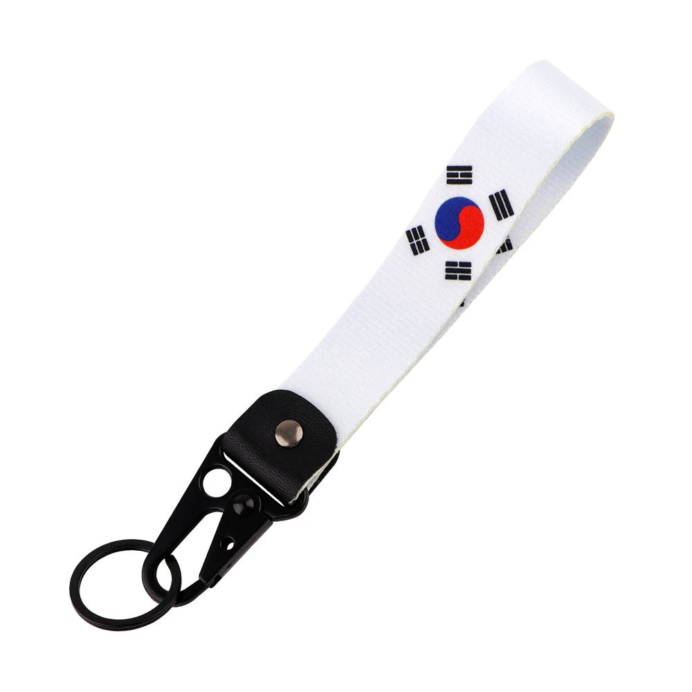 World Flag Car Keychain | Metal Key Ring for Men Women Motorcycle Lanyard alternate view