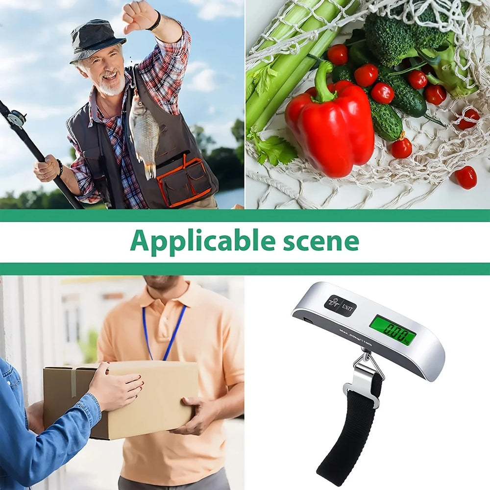 Portable Hanging Luggage Scale | Digital Travel Scale 110lb/50kg lifestyle view
