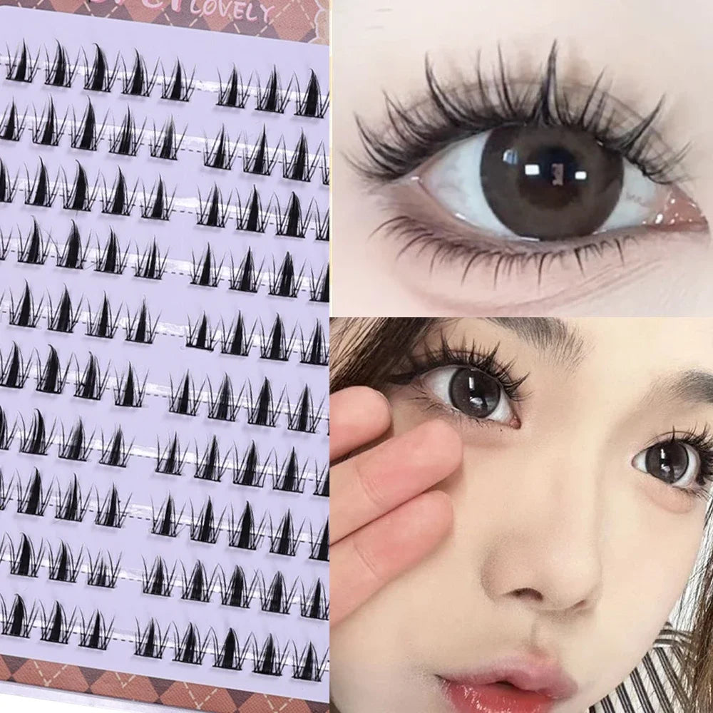 DIY Self-Adhesive Cluster Lashes 10 Rows | Glue-Free Manga Sectioned Eyelashes lifestyle view