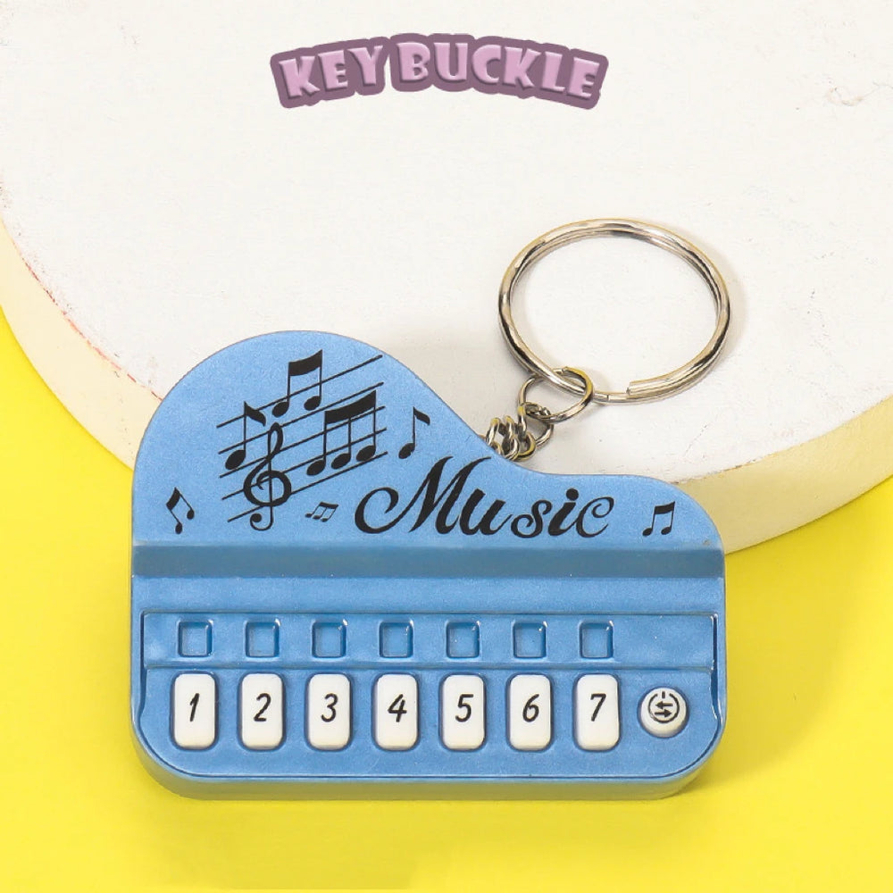 1 Pcs Creative Mini Electronic Piano Keychain Pendant Luminous Music Toy Small Gift additional angle